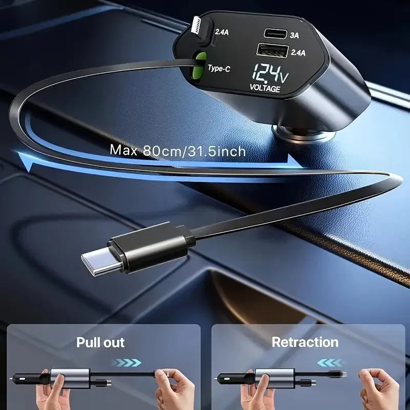 RapidLink Retractable Car Charger