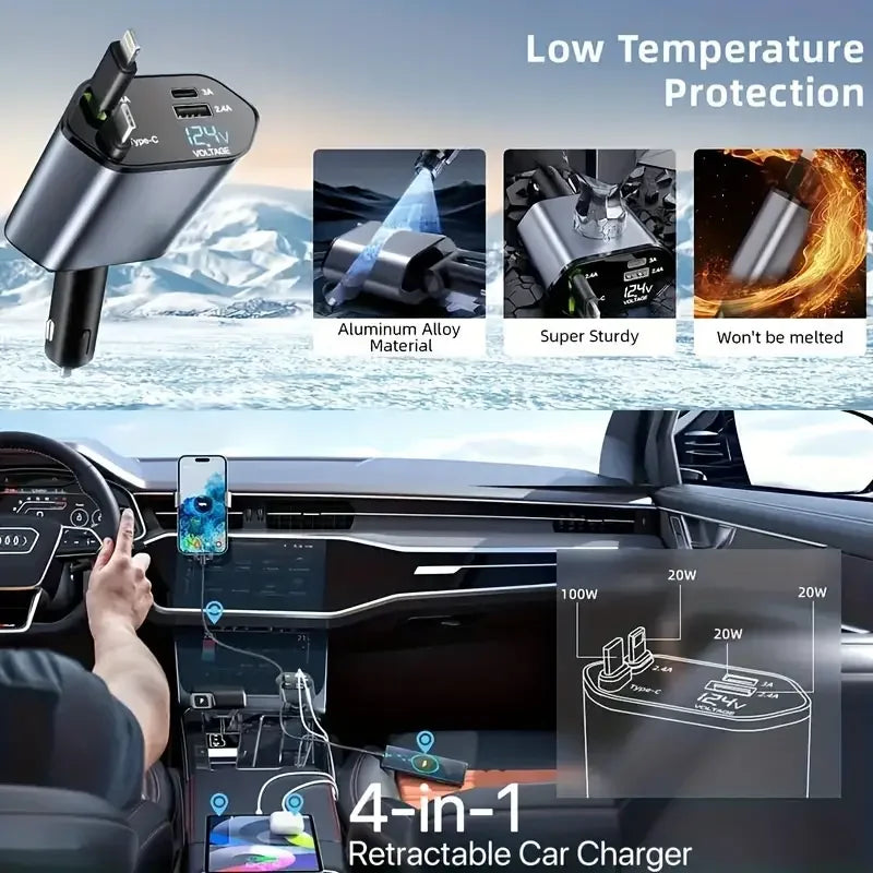 RapidLink Retractable Car Charger