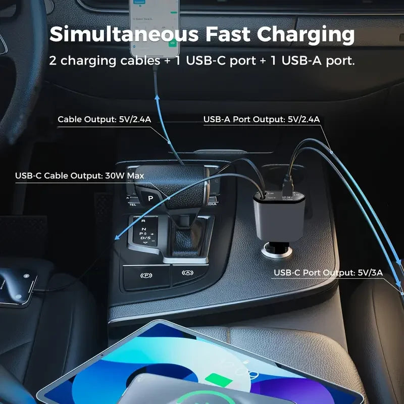 RapidLink Retractable Car Charger